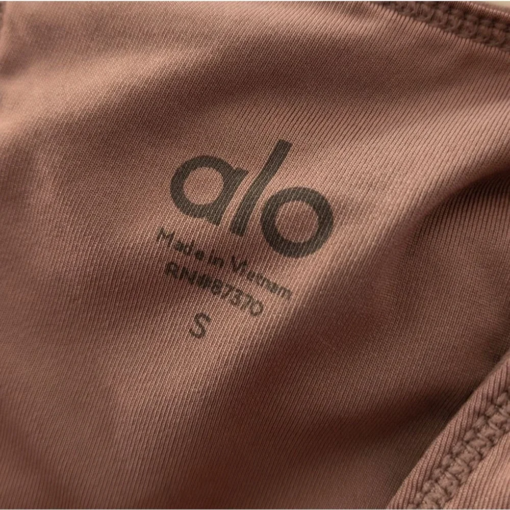 Alo Yoga Moonlit Sports Bra Keyhole Women's Mauve Pink Dusty Rose Quartz S Small